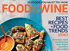 Food & Wine Magazine January 2013 Editor Picks Spanish Suitcase