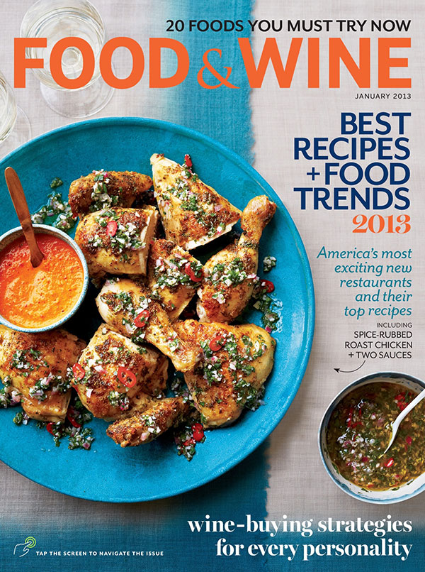 Food & Wine Magazine January 2013 Editor Picks Spanish Suitcase